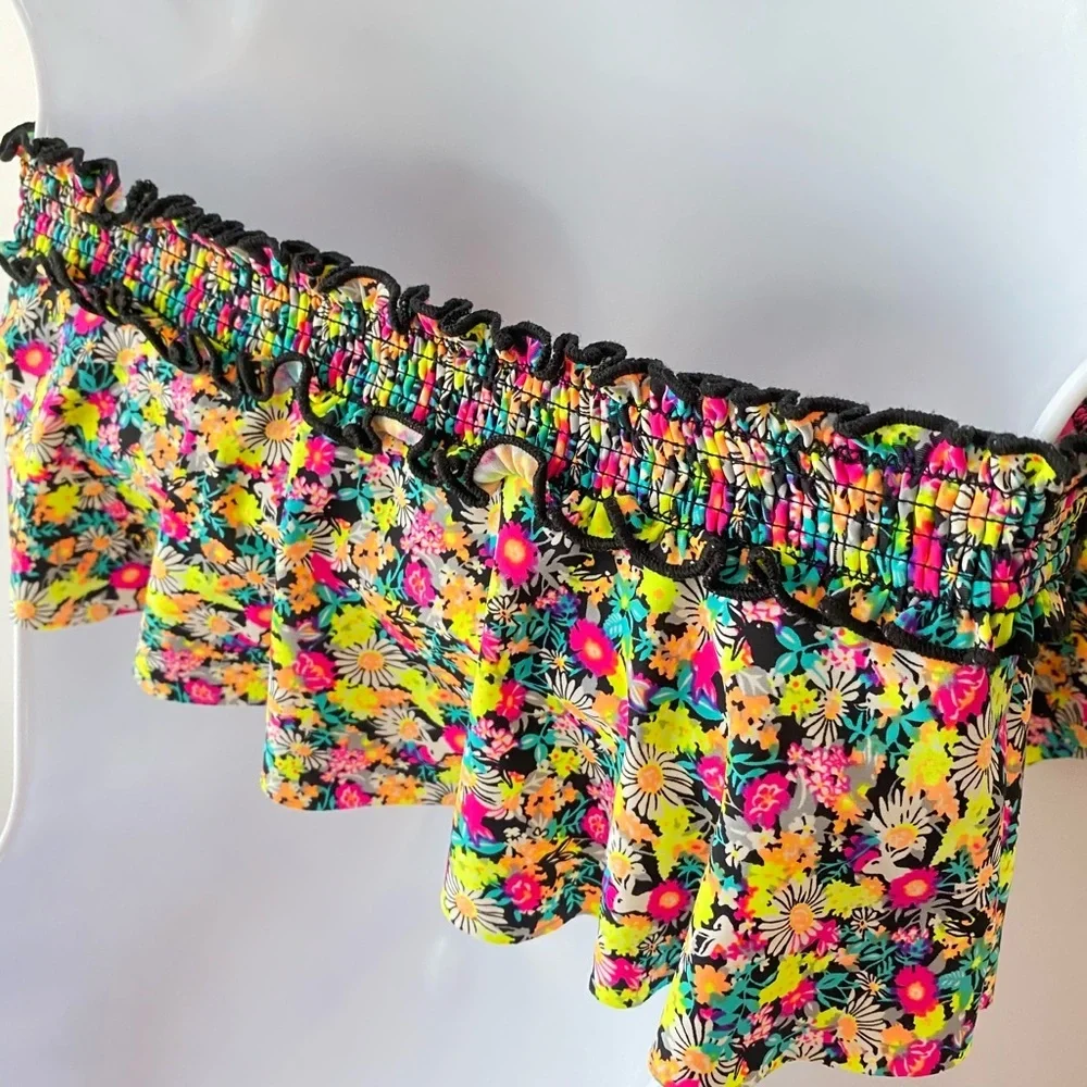 Hobie Multicolored Bandeau‎ Bikini Top ONLY, Size S